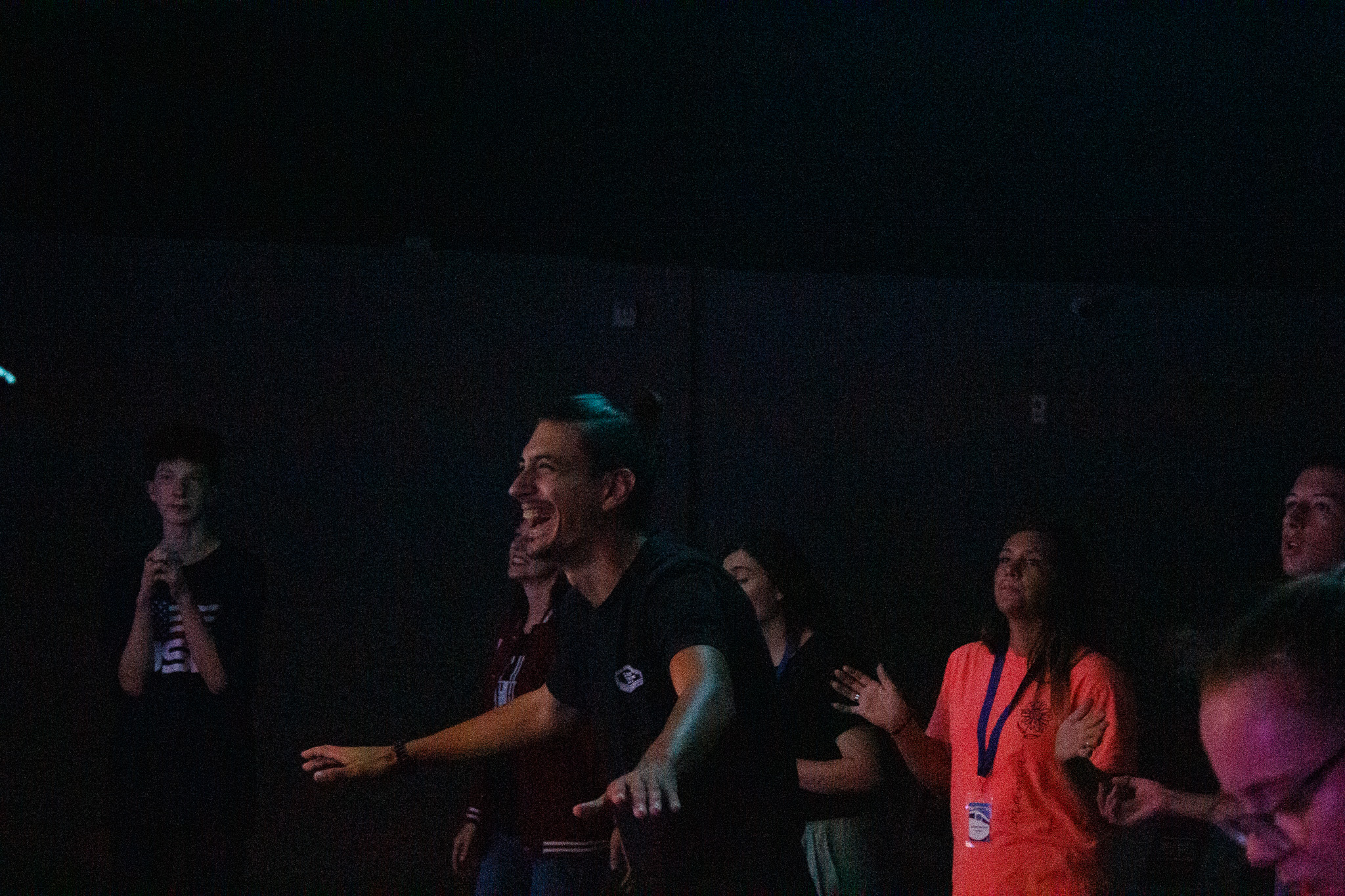 Joy during worship at N-Vizion
