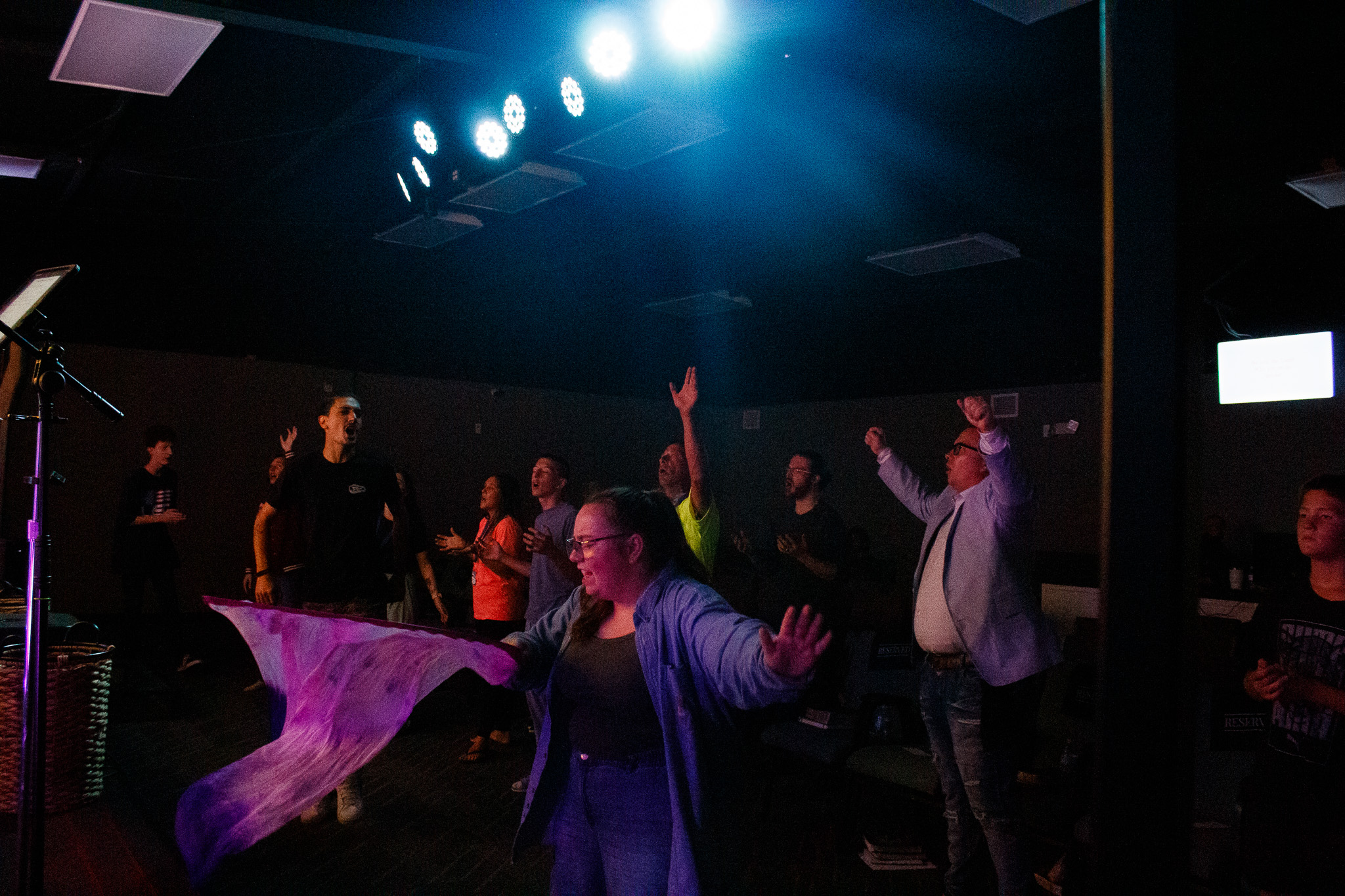 Congregation worshipping at N-Vizion